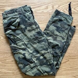 Camo Cargo Pants Mens XL Green Ripstop Tactical Utility Combat Streetwear LCKR